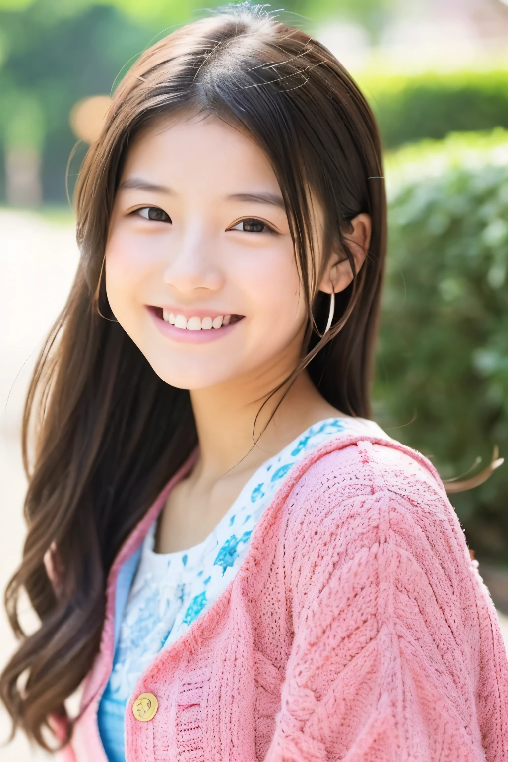 13 years old、smile、Your eyes are sparkling、Clit Eyes、Beautiful clothes、Charm、Beauty、、Refreshing、Lightweight、