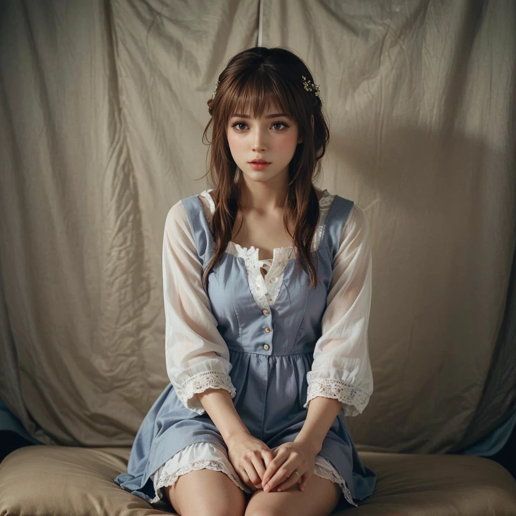 Kasumi, (best quality,ultra-detailed),(Realistic:1.37), beautiful and detailed face, Ultra-realistic texture, delicate face, delicate body, red lipstick, vivid colors. High definition, 8K. athletic body