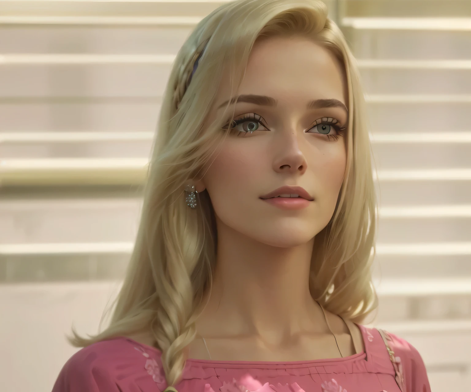 arafed woman in a pink dress looking at the camera, Betty Cooper, Olya Bossak, no estilo britt marling, estilo britt marling, sil of the species, Giorgia Meloni, Jodie Bateman, ellie victoria gale, Amanda Clarke, close-up - ver, captura de tela de um filme, lindo, Beth Harmon