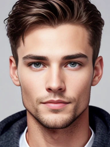 a perfect german man, focus on the face.