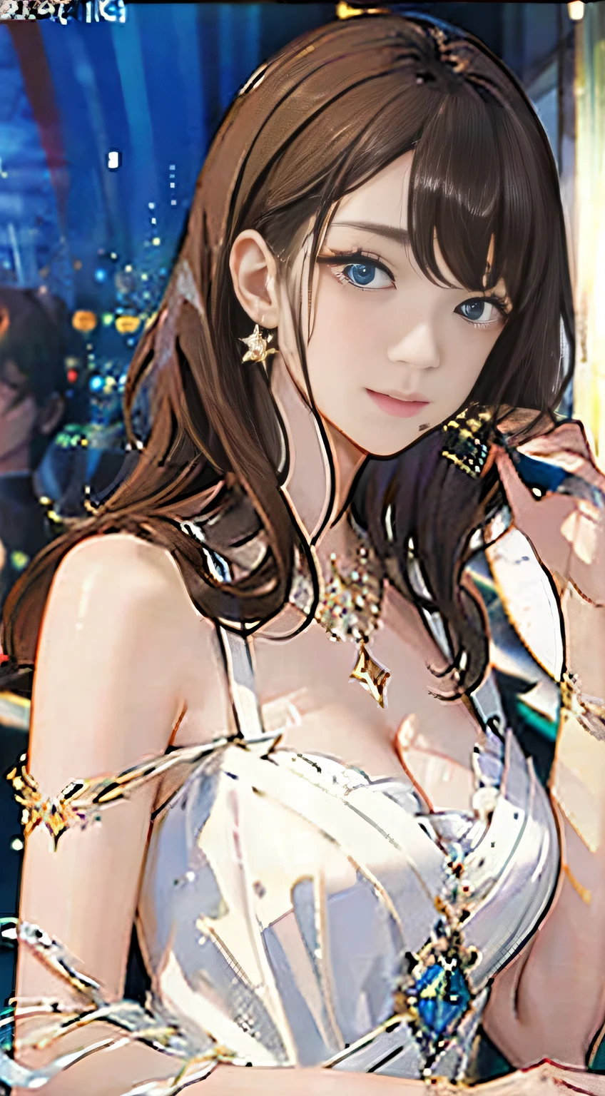 highest quality, masterpiece, One woman、 whole body, Very delicate and beautiful woman, 8K Wallpaper, Beautiful fine details, Beautiful sparkle, Cinematic lighting、27 years old、Idol、sexy、Colorful costumes、Red Line、Tall beauty、Sadistic
