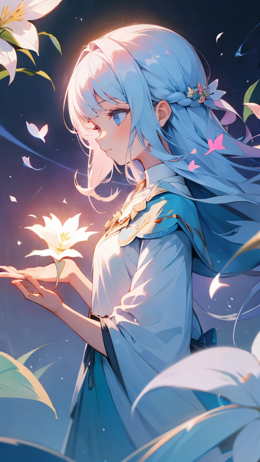 A girl who uses the magic of the flower of love