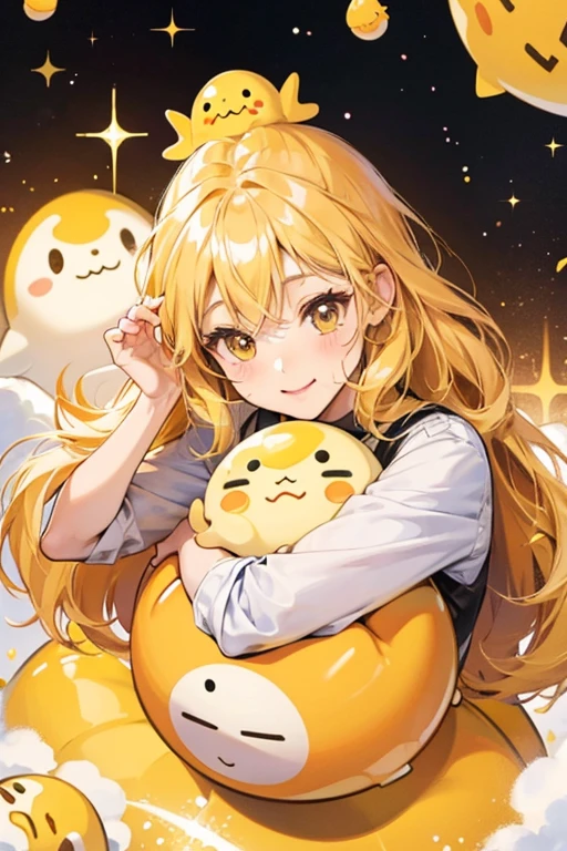 human girl Gudetama from sanrio; SPARKLE; GLITTER