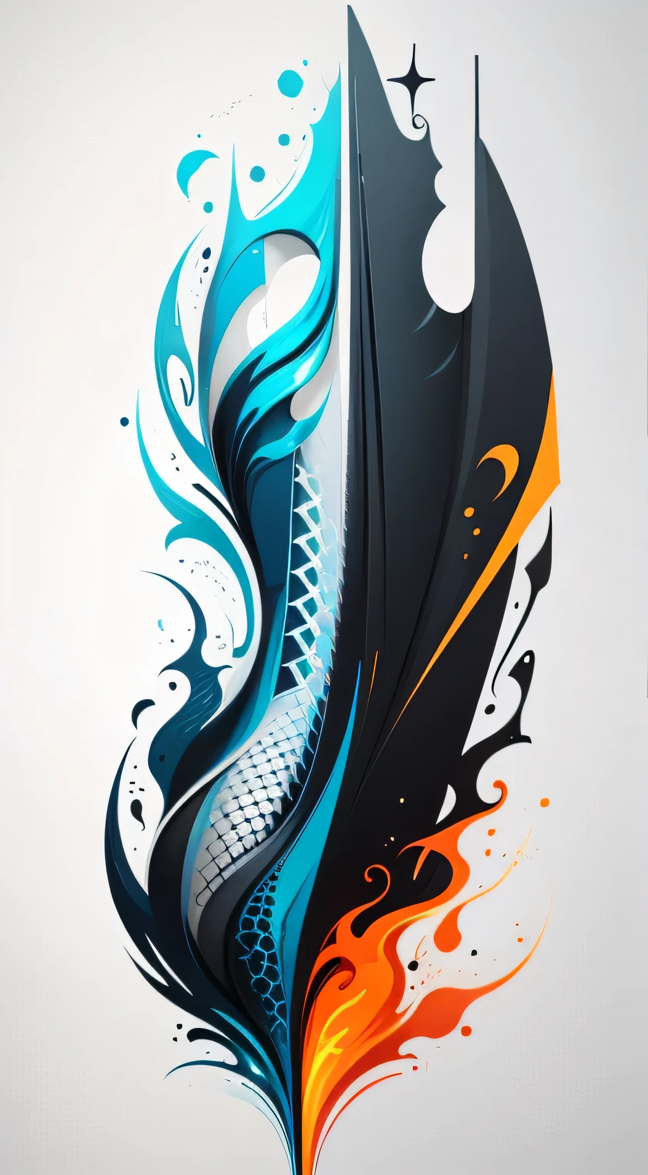 impresionante, arte vectorial, Creative logo design, Shark text logo, Fire Line Artistic Logo, Color design, Minimalista y puro - agua , agregar efecto al final