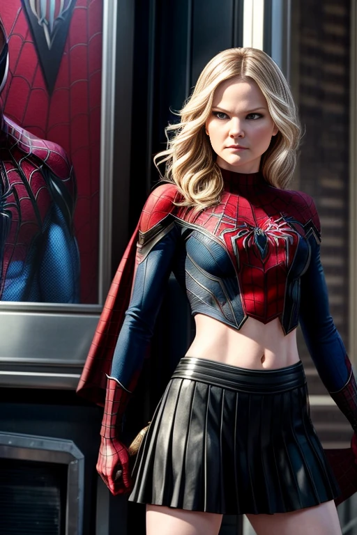 Jennifer Morrison、マーベルコミックの映画Poster、so beautiful、Movies about Spider-Man、sexy、whole body、Wearing a skirt、Premiere Date、Poster、belly buttonを突き出す、new york、She's wearing a ripped Spiderman suit、The suit is torn、Wearing a skirt、Red and black color scheme、dynamic、masterpiece、highest quality、Super detailed、Very detailed、Delicate and beautiful shine、Ultra-high resolution、Cinematic、break、breakドロップ、(Torn clothes:1.5)、(Wet clothes:1.4)、Bare shoulders、Real Rain、Wet Hair、belly button、Exposed Skin、sexyな肩を披露