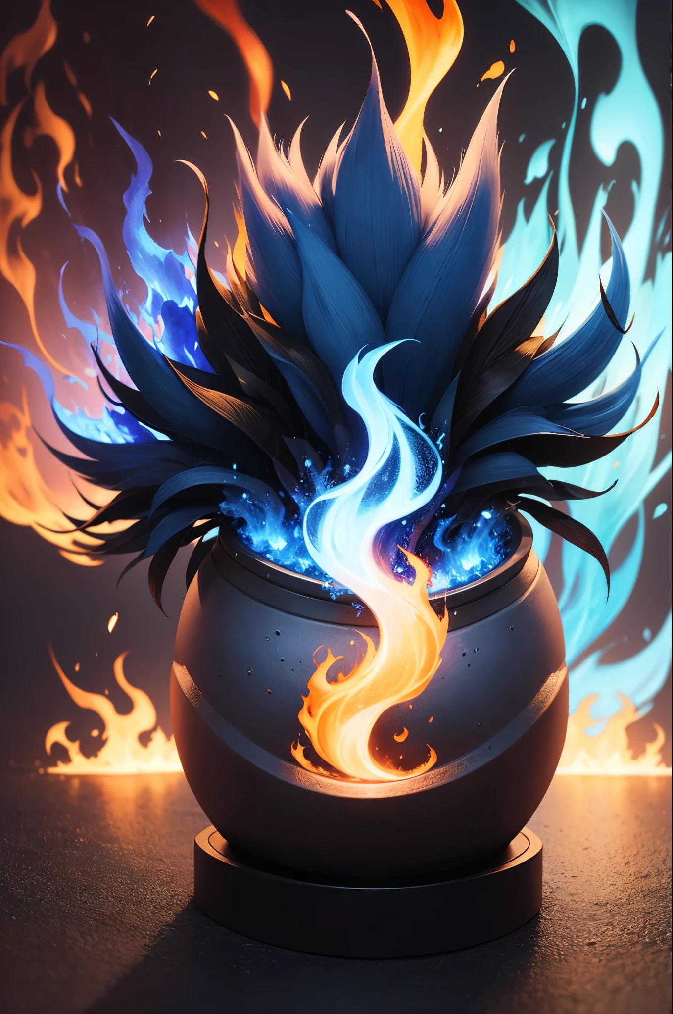 blue fire, element, fire