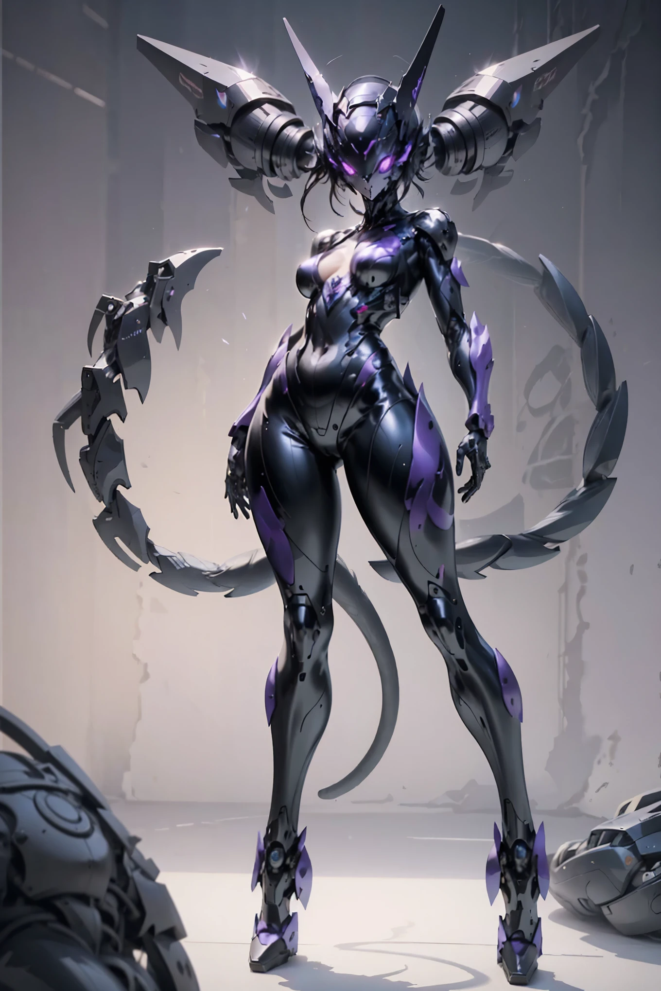 Cartoon photo of a woman in costume、Hot Octopus Humanoid Female、a person々takeout、Guyver Style、SFW version、Scarabeleploid、tail、Cel Shade Adult Animation、Alien Queen、