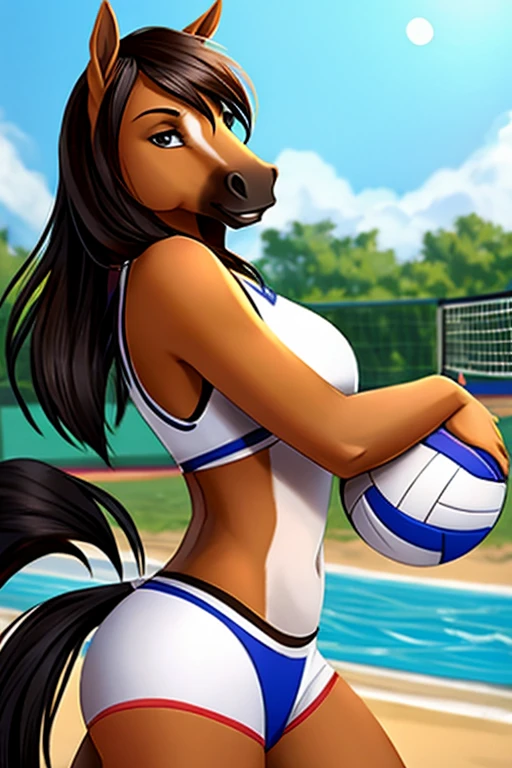 Horse volleyball player