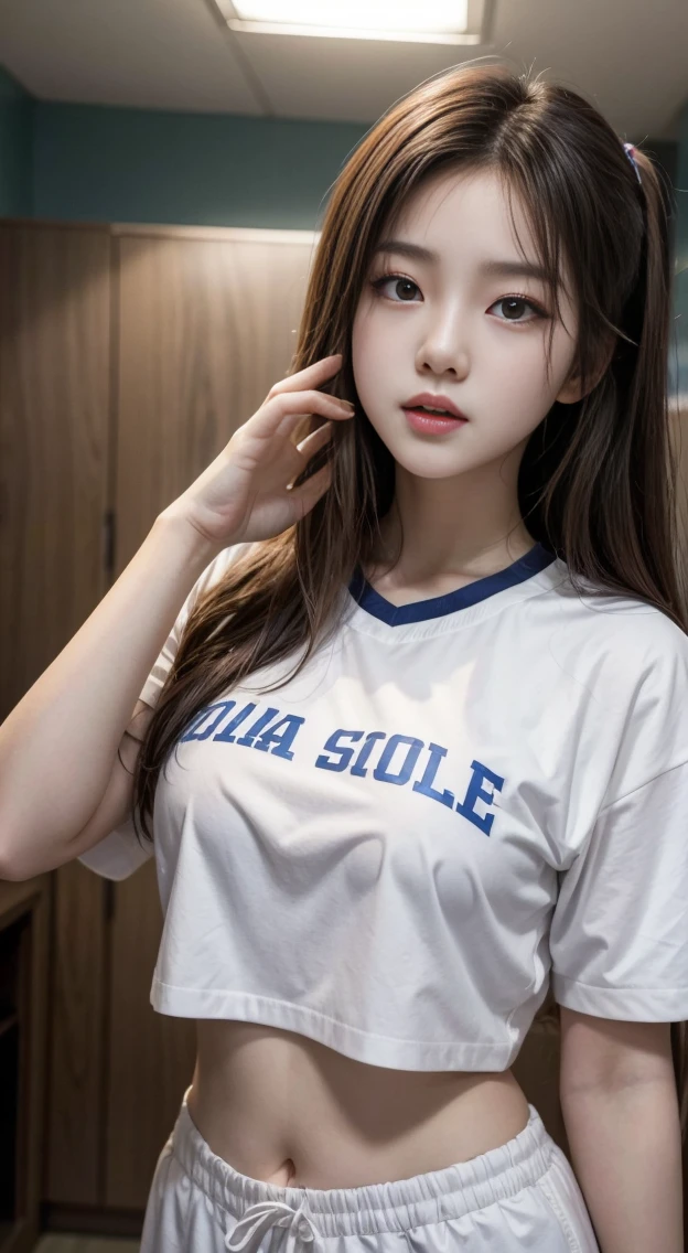 22 years old, pretty Korean female college student, Korean female idol singer Miyeon, cinematic lightning
