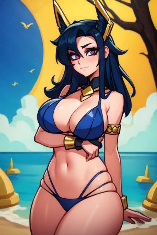 Busty girl in exotic clothing