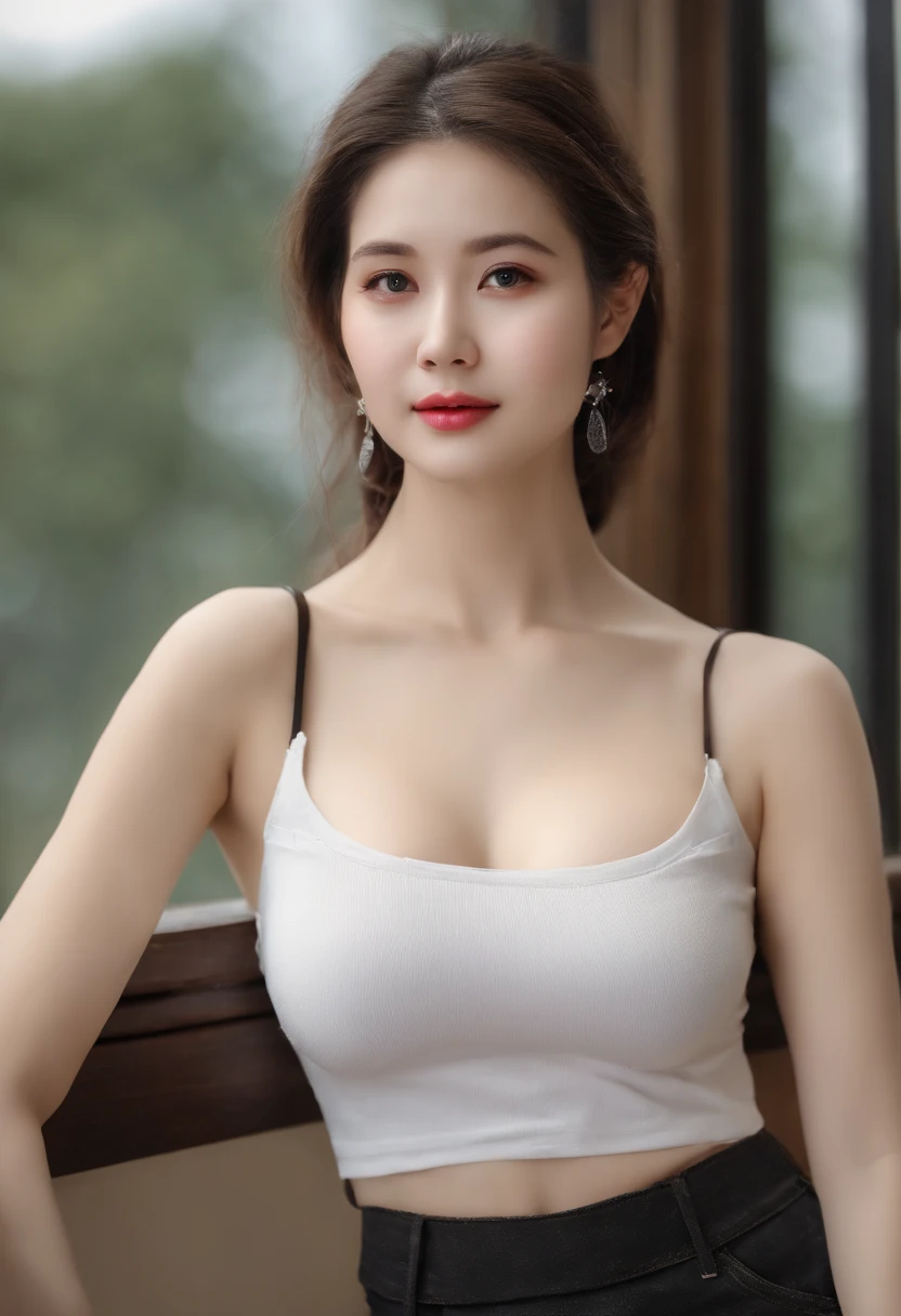 Beautiful cute girl, (masterpiece:1.3), (8k, Realistic, RAW Photos, highest quality: 1.4), Sharp focus: 1.2, Beautiful woman with perfect body: 1.4, Slim abdomen: 1.2, ((Layered Haircut)), (((Huge breasts :1.8))), (No bra), (Small beautiful hard nipples), (pubic hair), (thin, damp buttons up to shirt length,: 1.1), (White extremely low rise mini skirt), 非常にDetailed faceと肌の質感, Fine grain, double eyelid, Beautiful Face, Beautiful Hairstyles, Realistic eyes, 美しいFine grain, (Realistic Skin), Charm, Ultra-high resolution, Ultra-realistic, Very detailed, Golden Ratio, (Detailed face:1.2), View Viewer, smile, Open white shirt, perfect slim figure, ((Kneeling to serve customers at a department store)), ((High angle shot)), ((Put the microphone to your chest)), ((She's wet)).