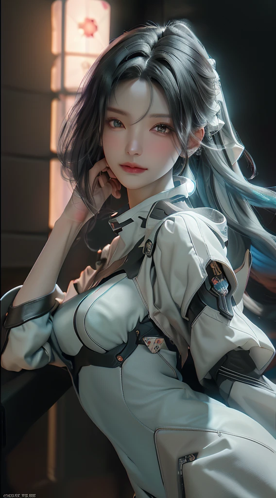 ((best quality)), ((masterpiece)), (detailed:1.4), 3D, Image of a beautiful cyberpunk woman,HDR (High Dynamic Range),Ray Tracing,NVIDIA RTX,Super Resolution,Unreal 5,Subsurface scattering,PBR Textures,Post-Processing,Anisotropic filtering,Depth of Field,Maximum clarity and clarity,Multi-layered textures,Albedo and specular reflectograms,Surface shading,Accurate simulation of the interaction between light and material,Perfect proportions,Octane Rendering,Two-color lighting,Large aperture,Low ISO,White Balance,Rule of Thirds,8K Native,