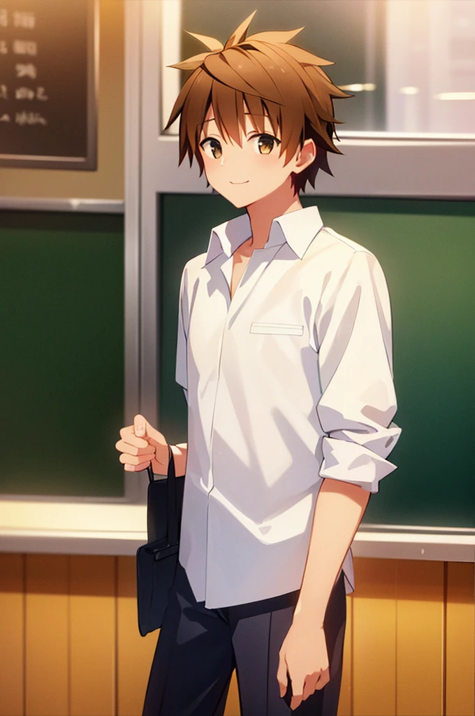 masterpiece,(HDR),highest quality, sketch, Light and Dark,,Male Focus,,Depth of written boundary,,(Erotic cool,,,rito_yuuki,,,,, Brown Hair, Brown eyes, Spiked Hair),,,Resolution 16k resolution,Super lucky star man,,Lucky Pervert,,Sudden indecent syndrome,,High School Boys,smile,Sucker,,First-class flag architect,,,,Heavenly erotic,,,,Compared to boys his age, he is quite innocent.,,I am very insensitive to love affairs.,,,Being chosen by a male classmate as the person he would like to be his lover,Being told off by a male classmate,