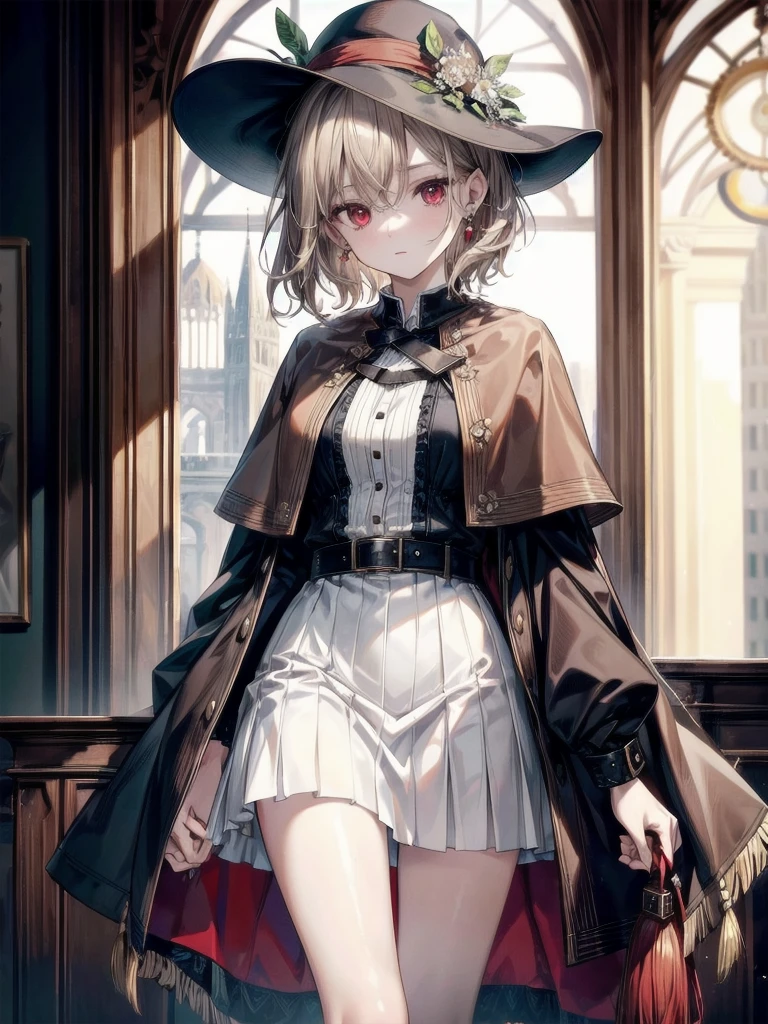 (masterpiece, best quality), female youth, broad, african, light brown eyes,   v-shaped chin,  asymmetrical cheeks,  unusual face shape, sculpted calves,   , __bo/chars/haircolor__ feathered haircut hair, envy wearing __Bo/clothings/nsfw/female-attire__, wearing a hat, wearing a hat with a seductive look, adding a touch of mystery and allure, candlelight, flickering, intimate glow that casts dancing shadows on the characters faces, a friendly neighborhood café, with cozy seating, friendly staff, and the aroma of freshly brewed coffee