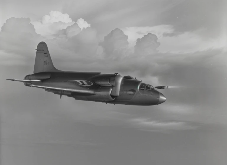 Ala Flanders flying against a backdrop of clouds, Hercules Brabazon, jet stream sam, Strange Vehicles on the Horizon, 1 9 4 0 Photos, See all 1 9 4 8 Photos, Small retro spaceship in the sky, high resolution film still, Cinematography, Stills photos of, Sci-Fi Classics, by Bob Ringwood, in color