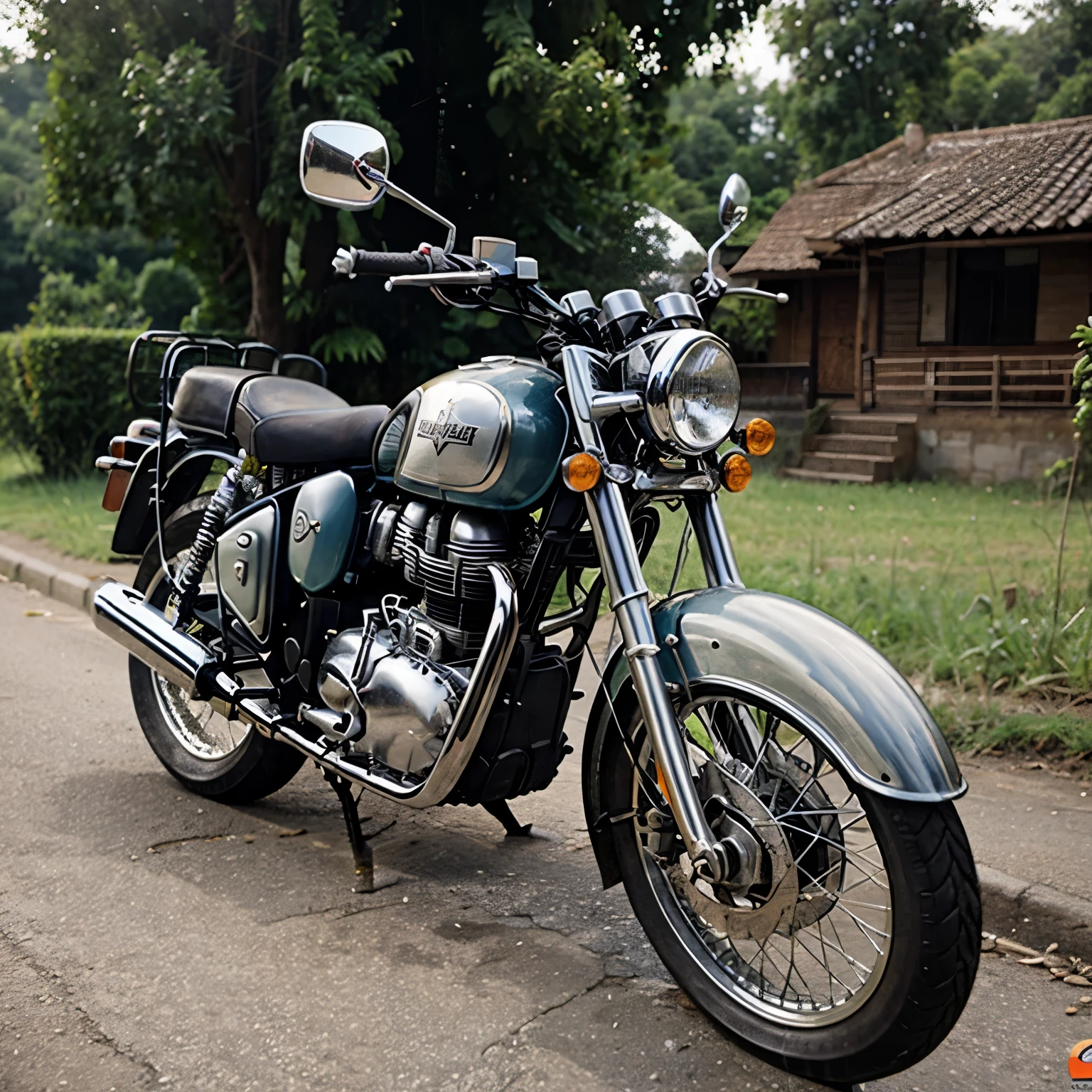 Royal Enfield classic 350 with Nepali number plate
