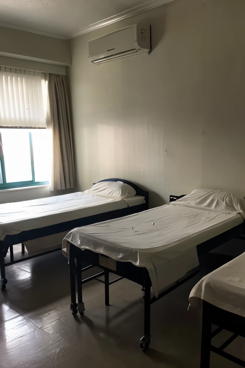 A dark, damp and dirty nursing home room