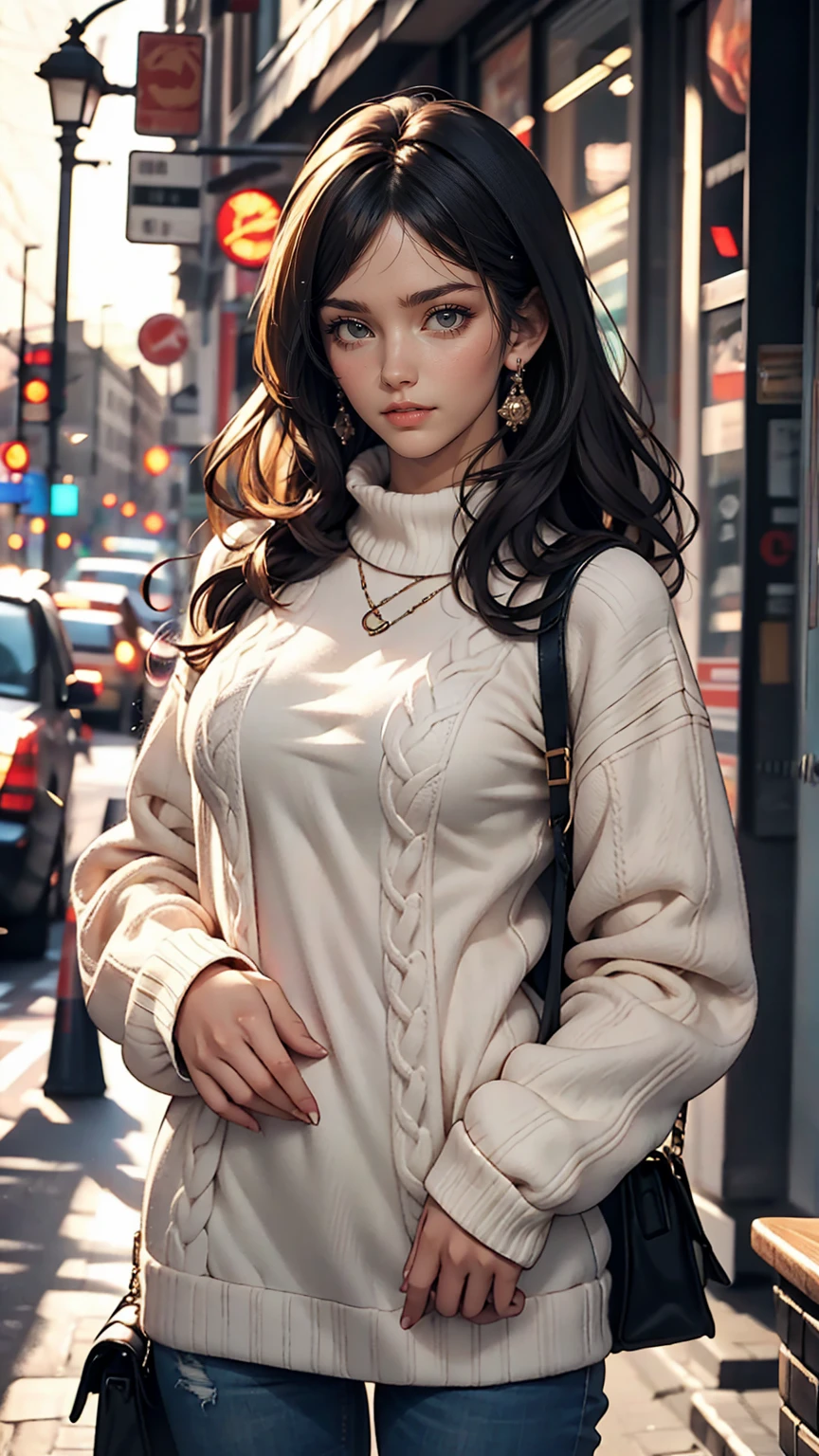 Wearing knitted clothes