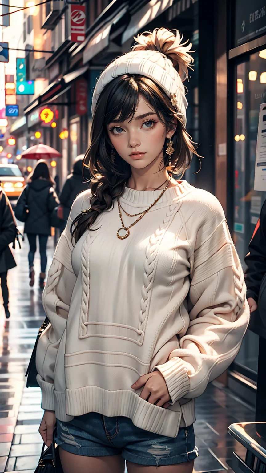 Wearing knitted clothes