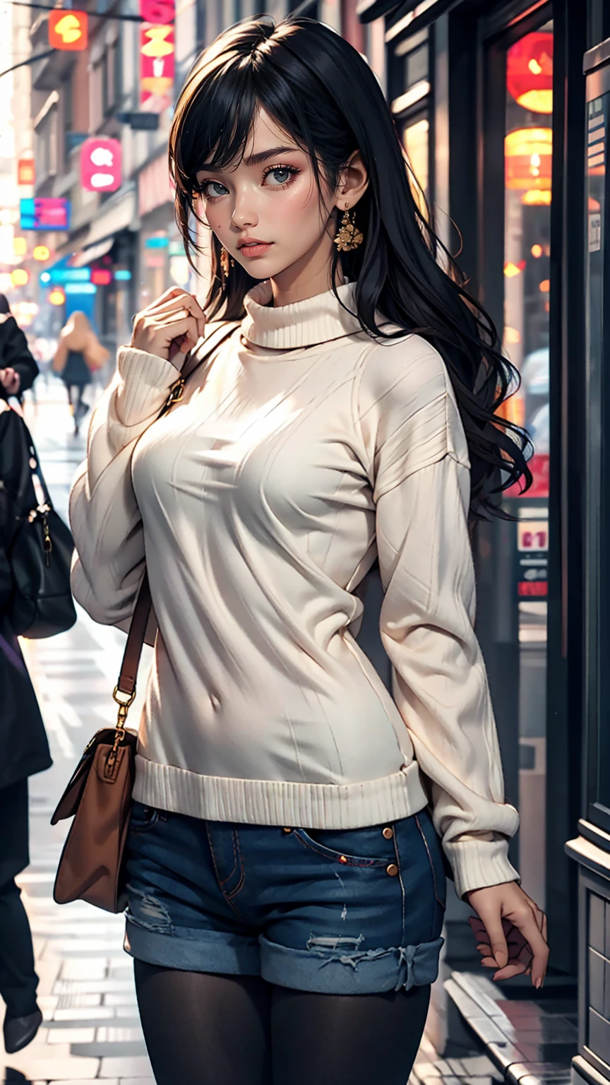Wearing knitted clothes