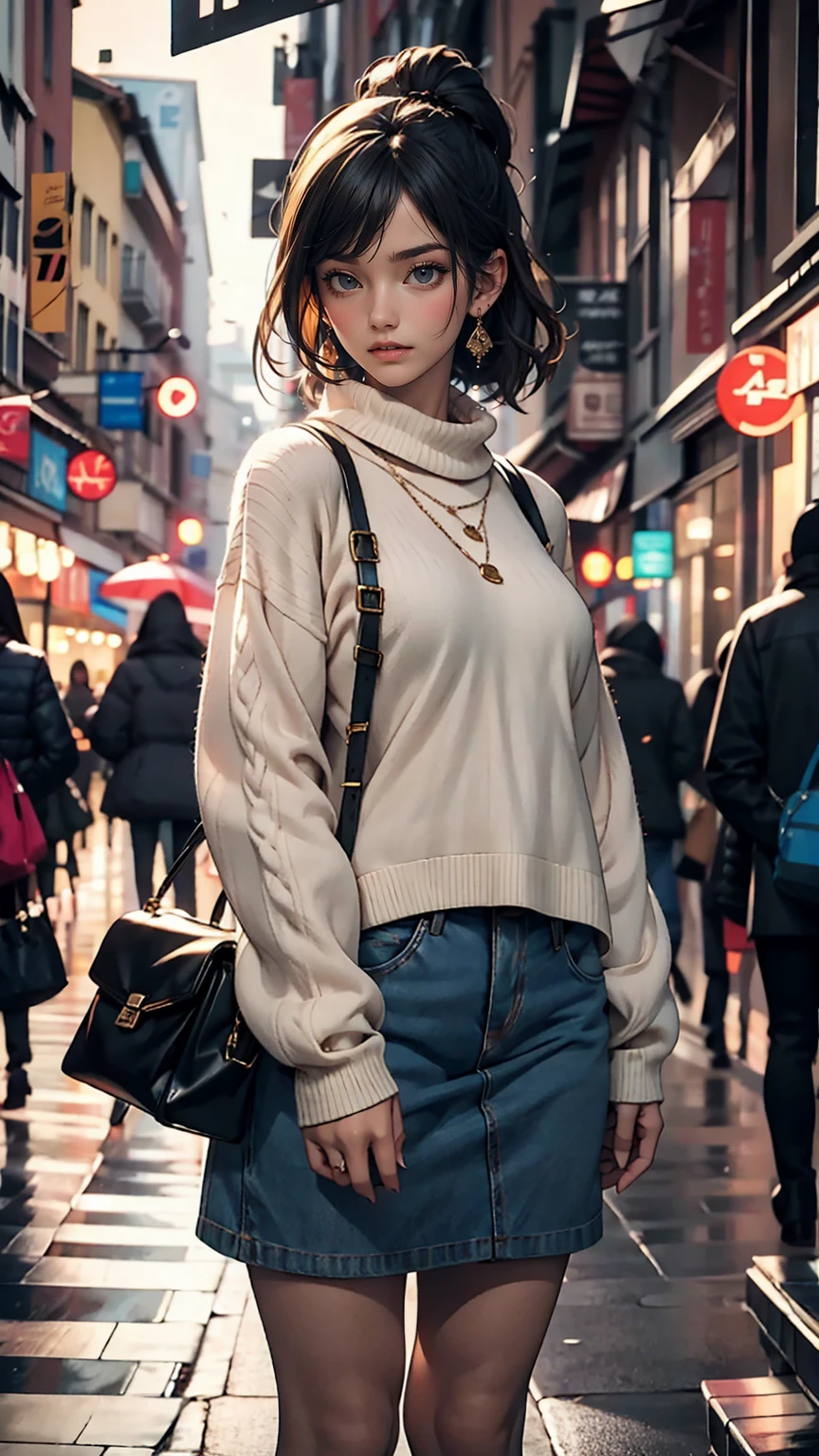 Wearing knitted clothes
