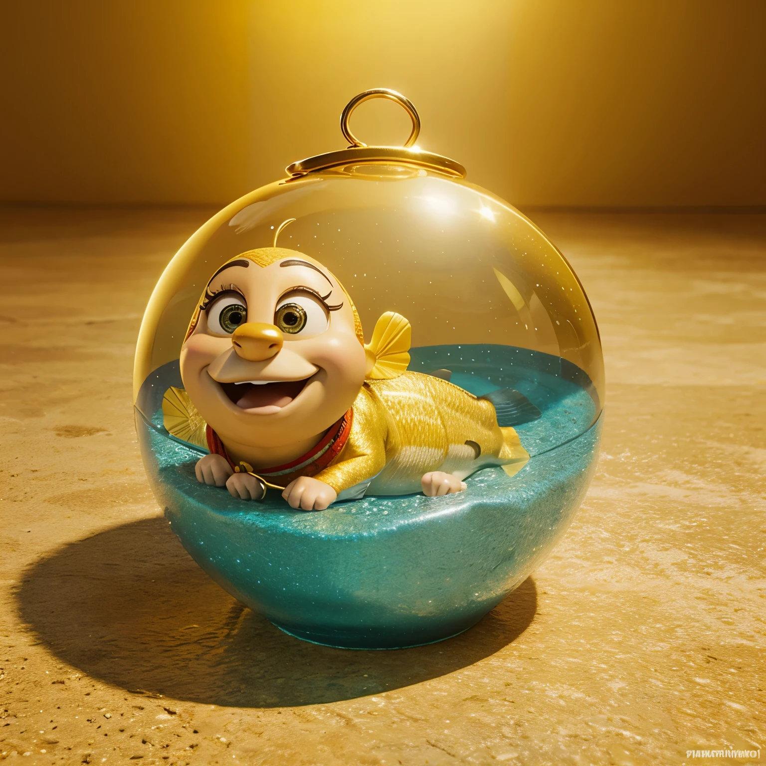 Peixe ramirezi gold formato disney pixar