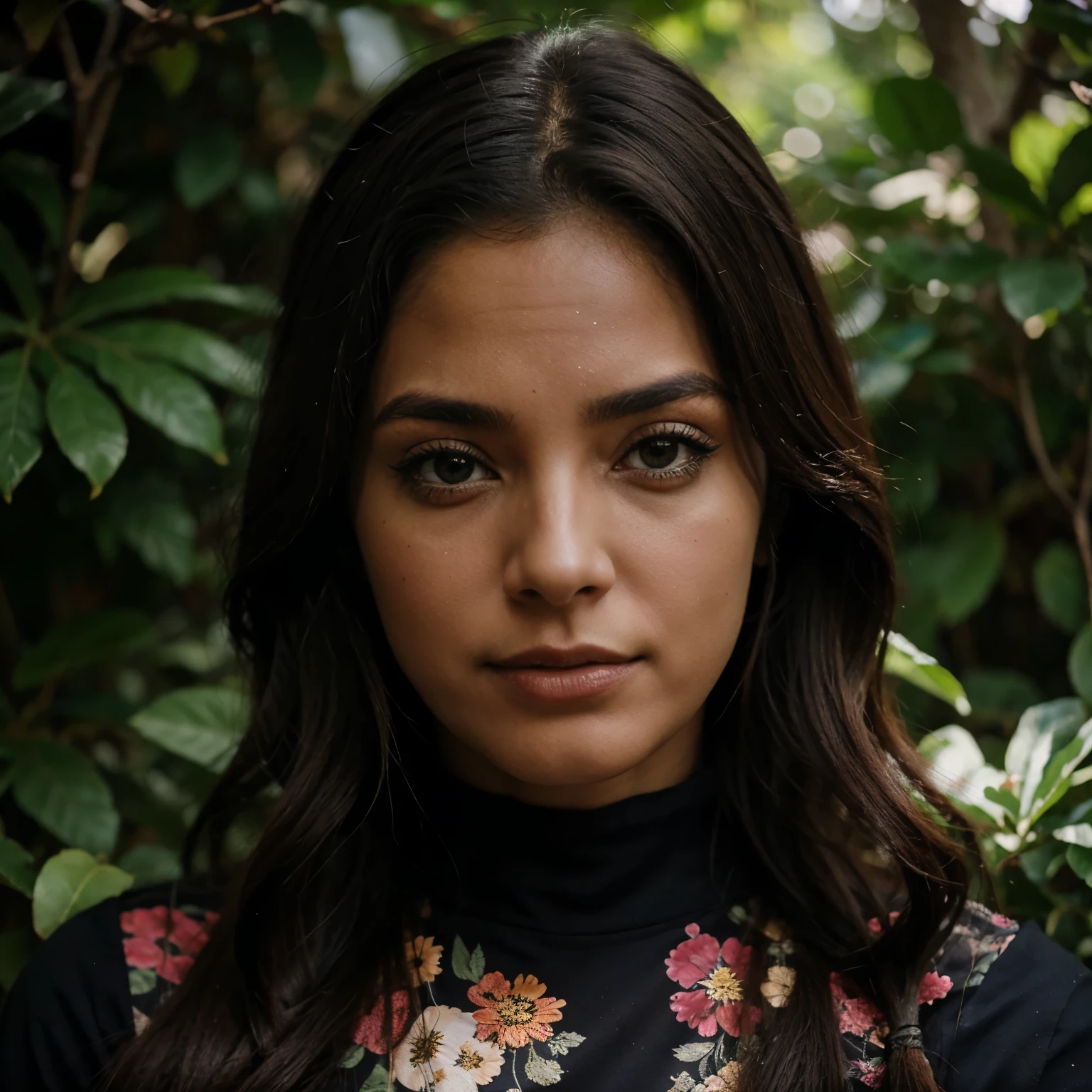 Crie uma imagem floral preta e branca