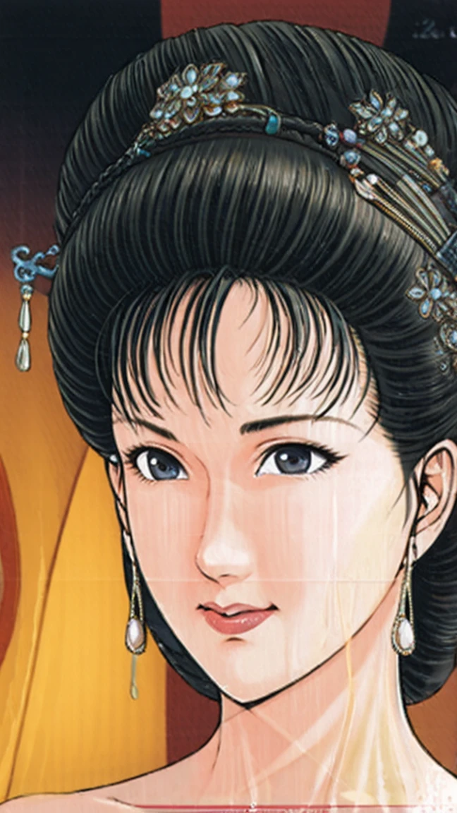 (best quality), (very aesthetic), (ultra-detailed), (best illustration),a mature female,NSFW,Perfect Face,Suikoden,Mrs. Lin,(full_body),(full_nude),red cheek,Large drops of sweat are pouring from the whole body,skinny,chinese traditional bath room,Get up from the bathtub,Drops of water dripping from the skin of the entire body,Looking down,Looking away