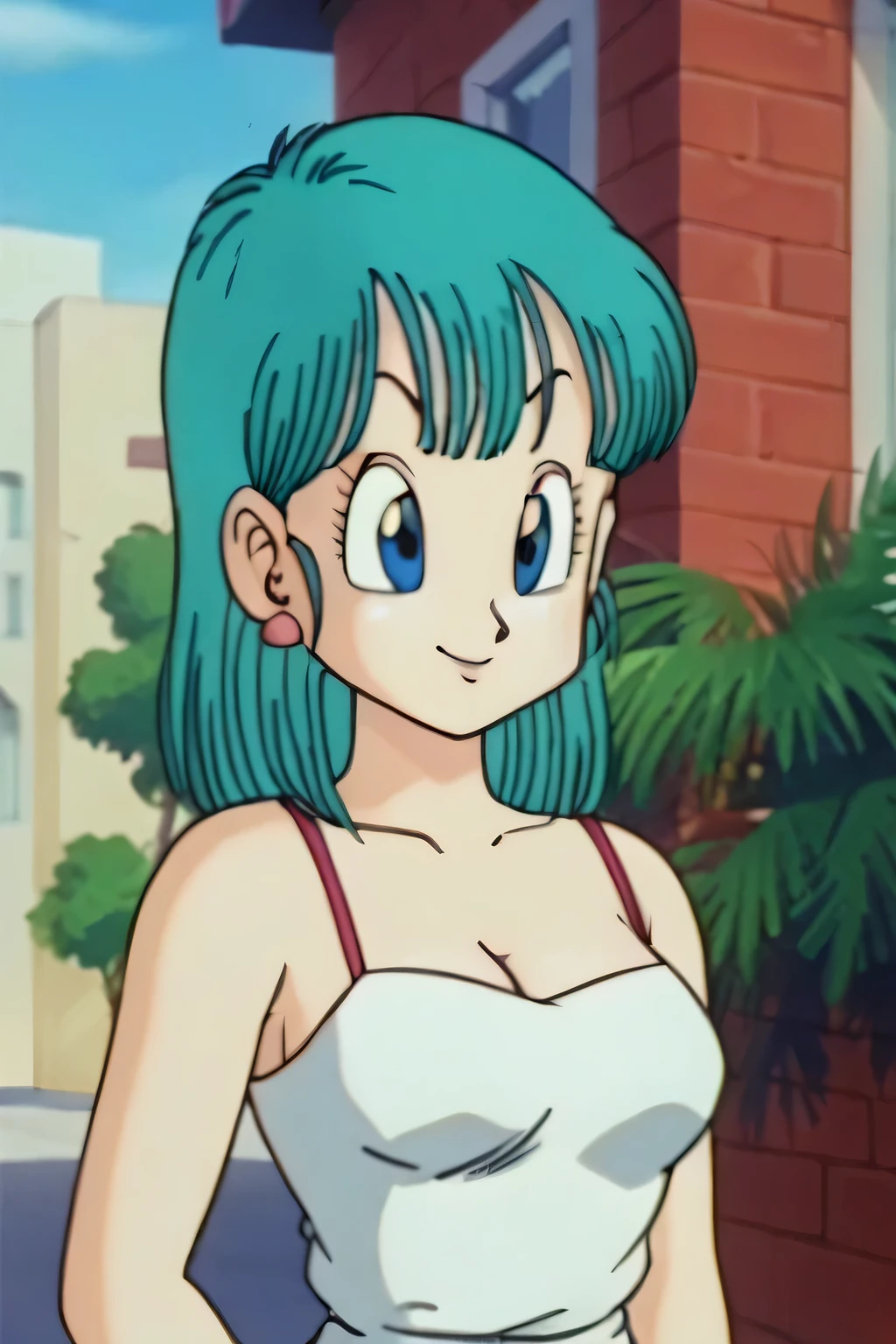 High Definition, 8K, detalle del cuerpo, Detalle de cara, hands behind the back, Bulma de dragonball z, ojos azules profundos, ((lenceria rosa)), dormitorio, bathtub, ((pechos medianos)), delgado y delgado, cuerpo de proporciones iguales, agarrando su culo, tope de burbuja, gran culo, ((vista de cuerpo completo)), Vista frontal, ((2 manos)), pelo azul, Hermosa sonrisa, sonriendo al espectador, mejillas sonrojadas,