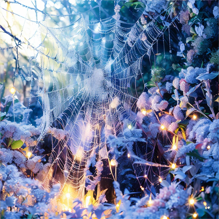 (a) fairy, beautiful,detailed wings, detailed dress, detailed face, (High resolution:1.2), (realistic:1.37)
Moderate: oil painting,spiderweb
(a) girl, trapped, hanging, (best quality, 8k, High resolution:1.2), (realistic, photo-realistic: 1.37)
spiderweb, Intensive, delicate, intricate
(garden) plants, Flowers, vibrant colors
(Light) soft, ethereal, sunLight filtering through the trees
(d) Spider web, sticky strands, Sparkling
(cocoon) silk, translucent, wrapped tightly