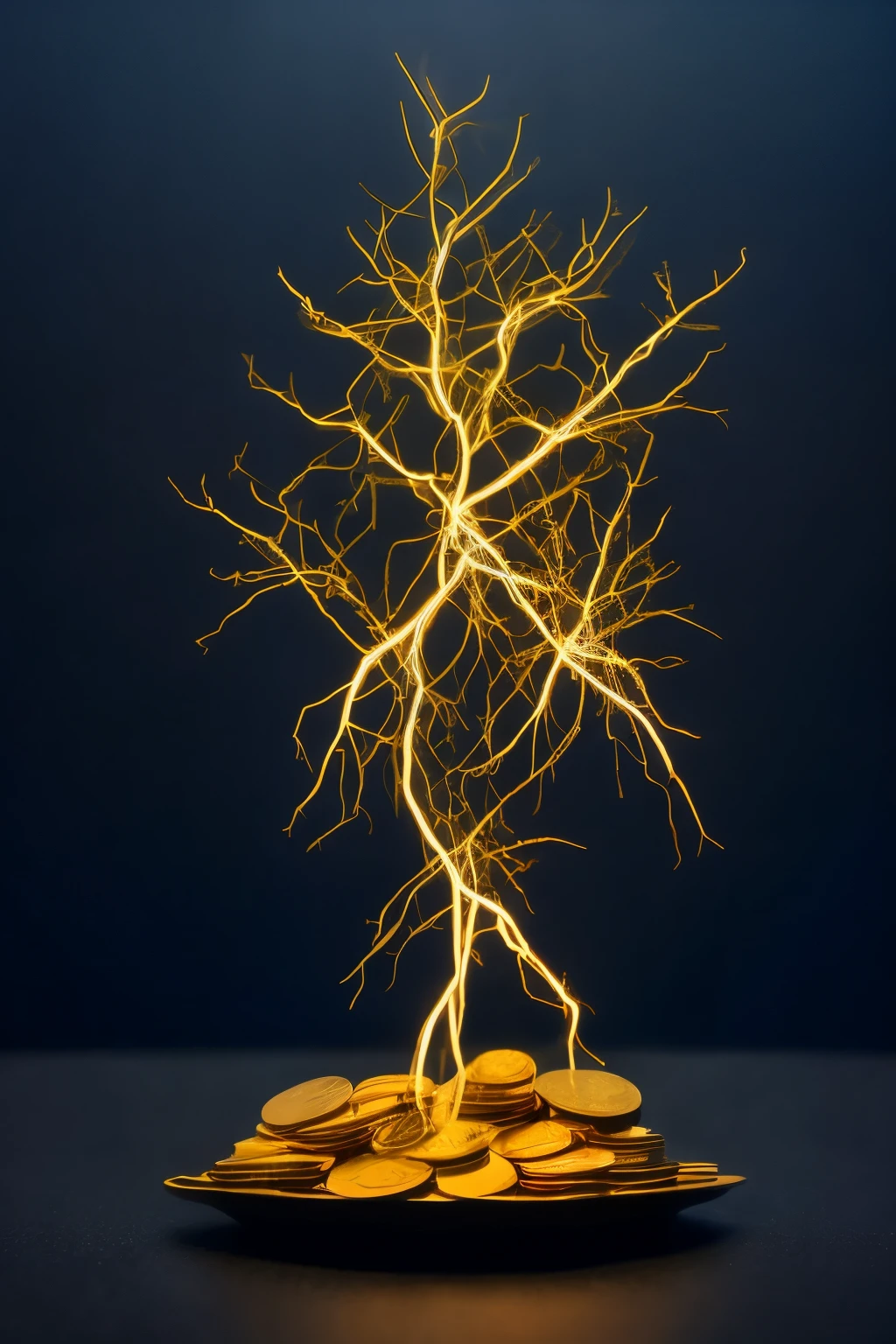 An image with a human being with the energetic nervous system that is transformed into gold coins from the pelvic base to the heart. It could represent a kind of symbolic metamorphosis where the vital energy of the being is converted into tangible wealth or value as it flows from the base of the body towards the emotional and spiritual center.. Light in the womb I will be happy to help you!((mejor calidad)), ((obra maestra)), (detallado), cara perfecta