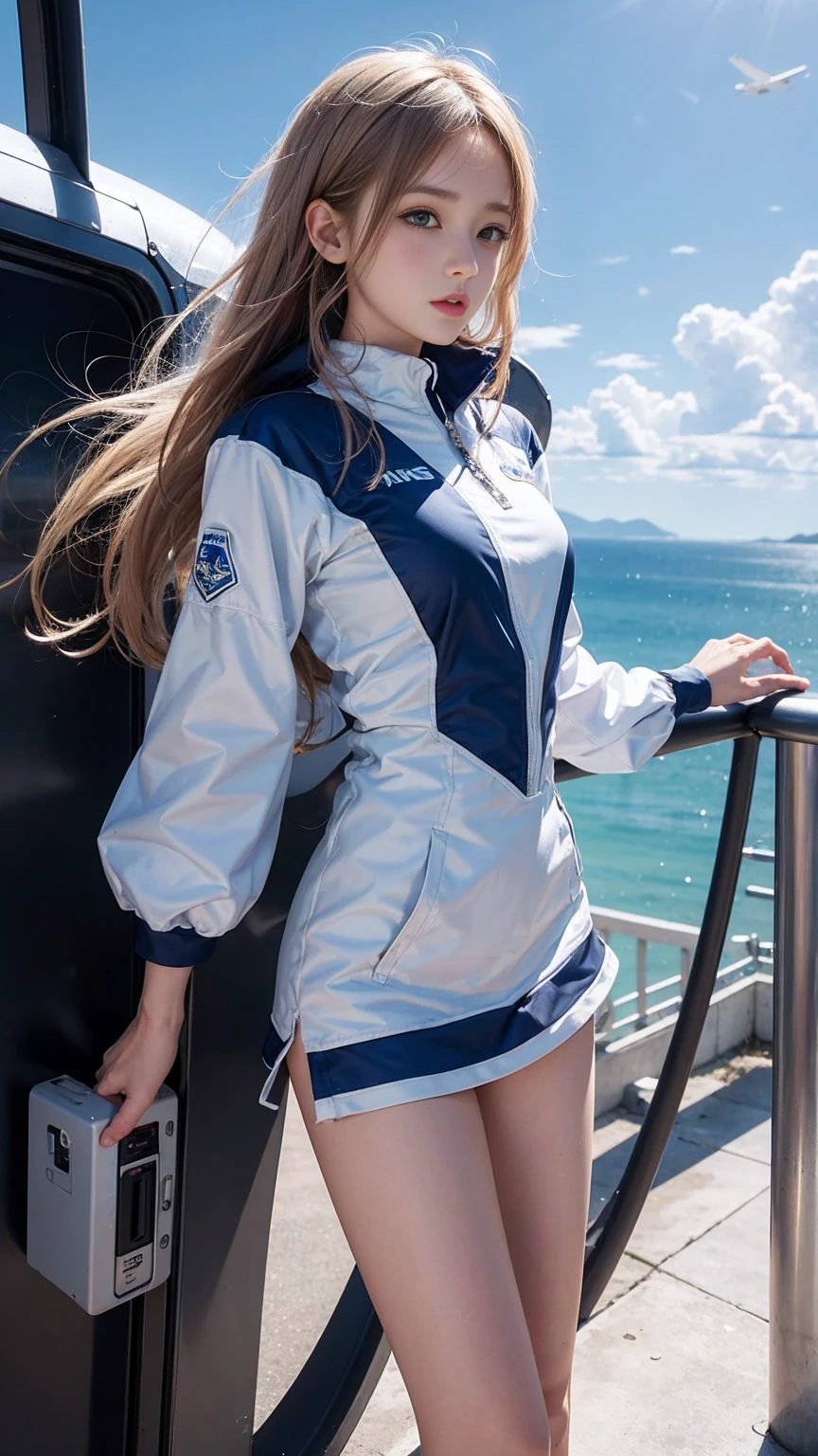 come down,8k,Girl,enjoy,Sky,Half Body,Ultra-high resolution,flight,White legs,