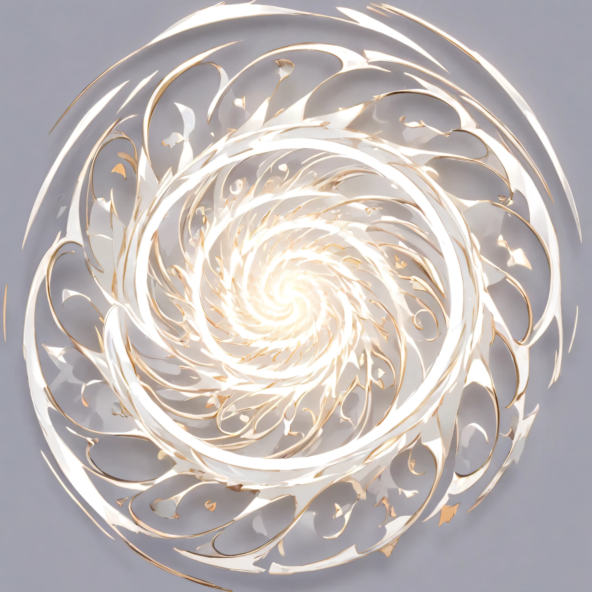 masterpiece, best quality, official art, dynamic white spiral icon for card game. The spiral should have depth, white background, 8k, anime-inspired style, no people, no weapons, no humans, no robots, no logo