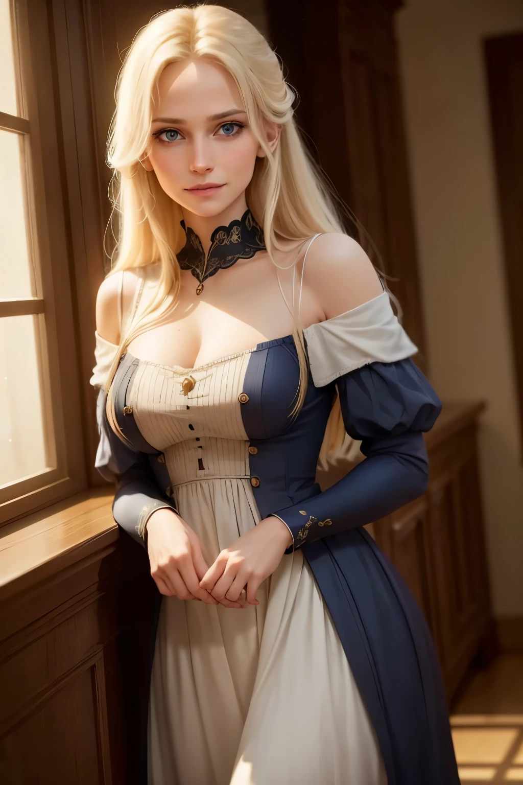 Virginia blond hair blue eyes, listens intently, fully understanding the gravity of Emanuel's situation. Though it saddens her to see him leave once again, she shows support with a nod and a comforting smile. "I know you have to focus on the task at hand, but remember, we are connected beyond mere distances. Our bond cannot be severed by time or space. Whenever you need a reminder of that, just look for the star Polaris in the sky, it guides me every night, just as you guide me in your absence." With another soft smile, she wishes him safety and success in his mission against the vampires.