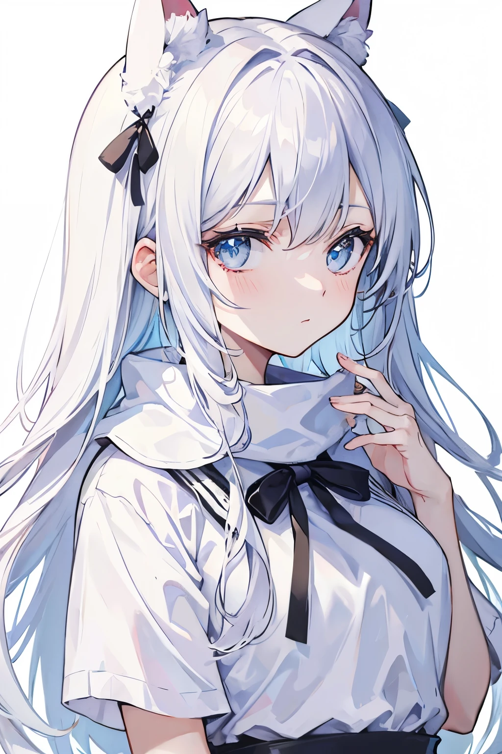 Plain white background