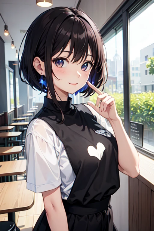 ((highest quality)), ((masterpiece)), (detailed), Perfect Face 1. Appearance:
• Wears casual and stylish clothing。
• Cafes, parks, etc.、リラックスした雰囲気のbackgroundがあります。
2. Features:
• A bright and lively face。
• 元気いっぱいの目と笑顔がFeatures的です。
• Friendly and welcoming atmosphere。
3. Pause:
• Making a heart with your fingers。
4. background:
• Cafes, parks, etc.、リラックスした雰囲気のbackgroundがあります。
• Bright and warm atmosphere。
5. others:
• It would be nice to have some props that represent Yui's hobbies and special skills.(example:camera、Book、Coffee cups etc.)。
Use this prompt to、Try generating a character image based on the bright and cheerful image of Yui.。