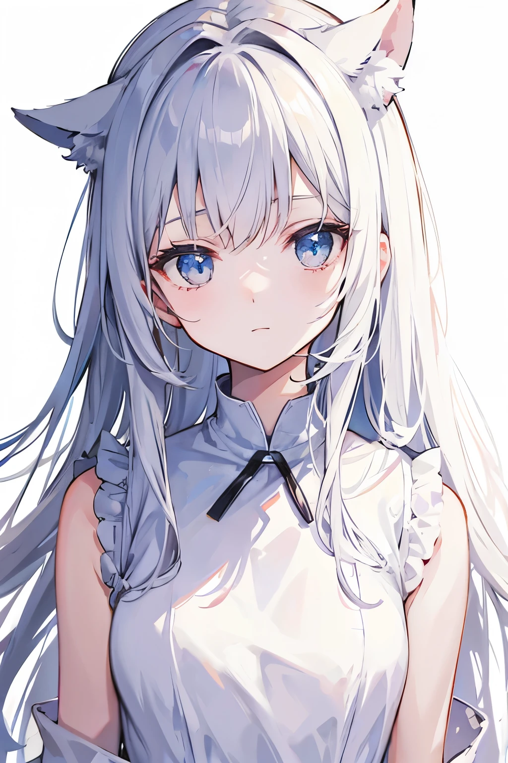 Plain white background