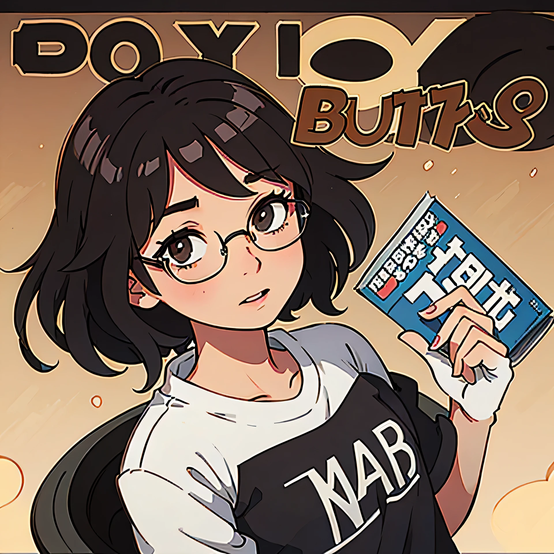 brown skin, wavy hair, black short hair, wearing eyeglasses, magazine cover, upper body
