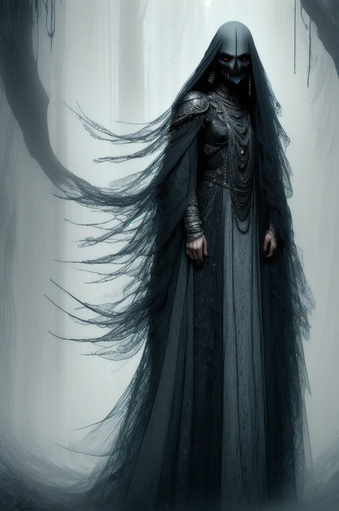 (best quality,4k,8k,highres,masterpiece:1.2),ultra-detailed,(realistic,photorealistic,photo-realistic:1.37),mujer,beautiful detailed eyes,beautiful detailed lips,extremely detailed eyes and face,longeyelashes,mysticism,dark atmosphere,mysterious aura,ethereal glow,intricate patterns,del inframundo,underworld theme,ominous shadows,strange creatures,hyper-detailed textures,HD 8K,mythical symbols,foreboding landscape,enchanted forest,ghostly figures,oddly distorted shapes,uncanny beauty,haunting presence,mesmerizing gaze,twisted branches,whispering wind,sublime darkness,transcendent colors,imposing presence,otherworldly beauty,majestic aura,supernatural elements,ethereal beings,hauntingly beautiful,mystical energy,unearthly tranquility,alluring darkness,veil of mystery,veiled figures,hidden secrets,supernatural allure,surreal atmosphere,secrets of the underworld,hauntingly alluring,charismatic darkness,otherworldly radiance,spectral figures