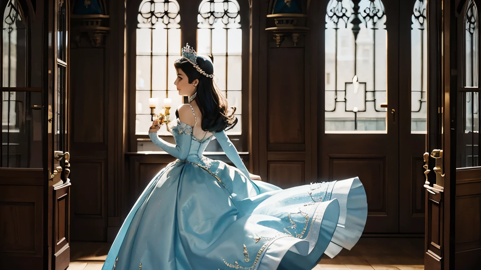 Classic princesses like Cinderella.In a fancy castle.