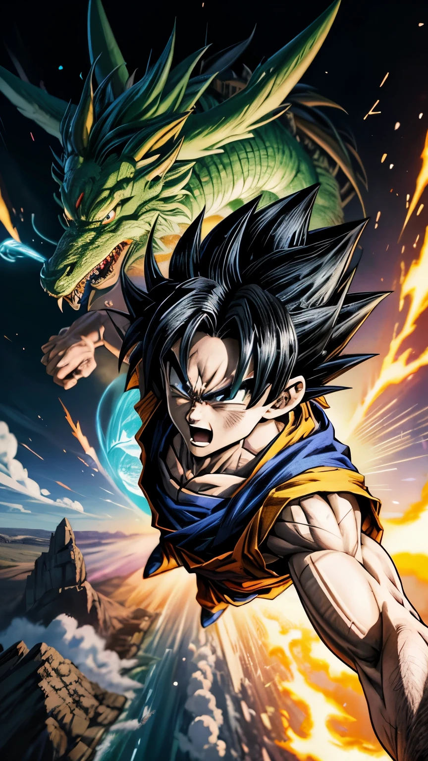 Illustrated Cartoon Dragon Ball Z: A Vibrant and Creative Manga Grid

Experience the thrilling adventures of Goku and his comrades in the tantalizing world of Dragon Ball Z, showcased in an irregular slanted manga grid. Each individual storyline unfolds, starting from the upper left corner, gradually concluding at the lower right corner. The grids may overlap or be positioned diagonally, adding a visual tension that keeps the audience engaged.

In key plot points, characters may burst forth from the screen, enhancing the dynamics of the story. For instance, the protagonist might leap from one grid to another during a dramatic chase sequence or engage in a battle that