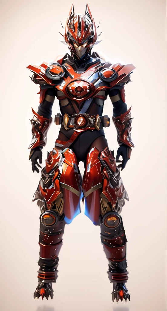 The color changes to red and amber,Some red and amber(Ensure its layering and armor texture,Red is the main color)