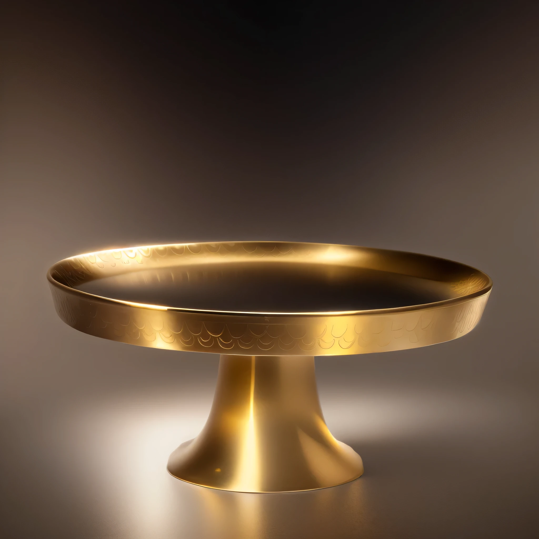 Delicate plating，The texture is strong，The texture is exquisite，High-end metal，((high quality))，Gold color platter