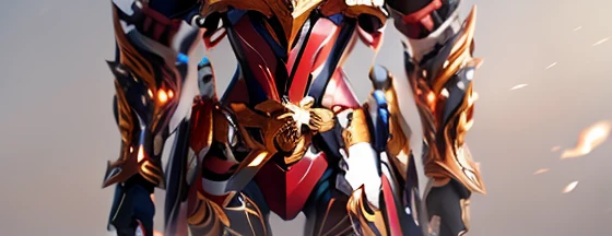 The color changes to red and amber,Some red and amber(Ensure its layering and armor texture,Red is the main color)