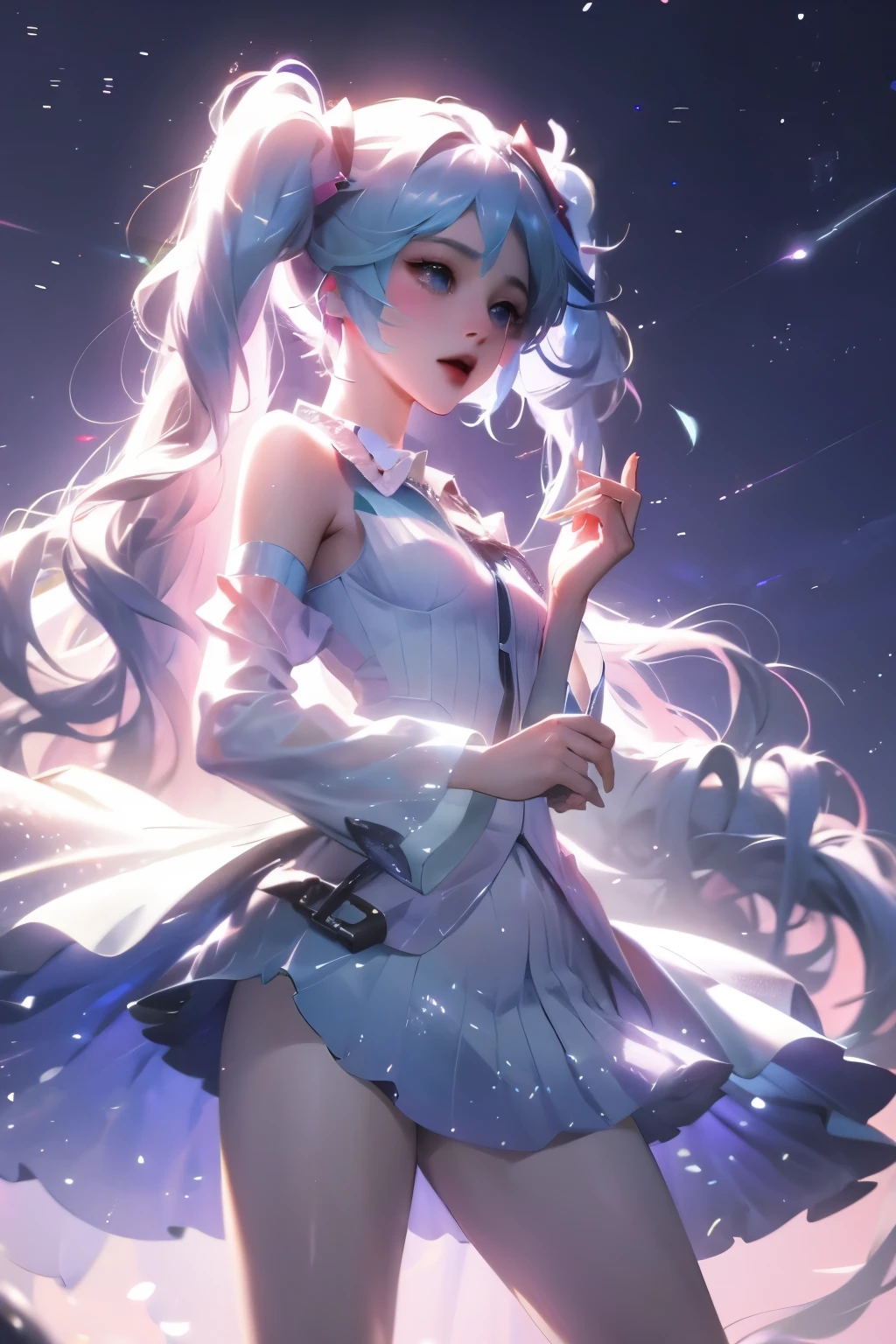 1 Girl, Hatsune Miku, Cowboy shooting,