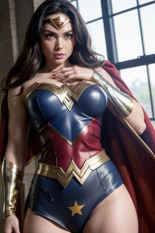 ADArmas, wonder woman superhero outfit, kissing