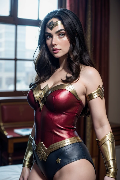 ADArmas, wonder woman superhero outfit, kissing