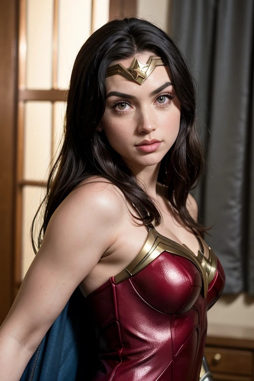 ADArmas, wonder woman superhero outfit, kissing