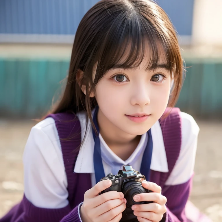 A very cute junior high school girl who looks like she could be in Nogizaka46、This is what it would look like if I were nude、Ultra HD、Ultra-realistic、もっともっともっとかわいい女の子を出してね❤️、かわいいオッパイとむちむの太ももも見せてね❤️、Completely naked。