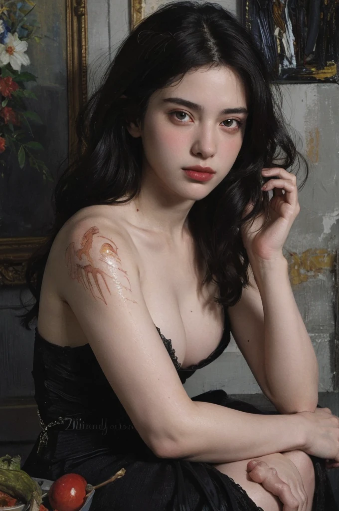 ((Best quality)), ((masterpiece)), (difficult), portrait of a girl in the style of Salvador Dali